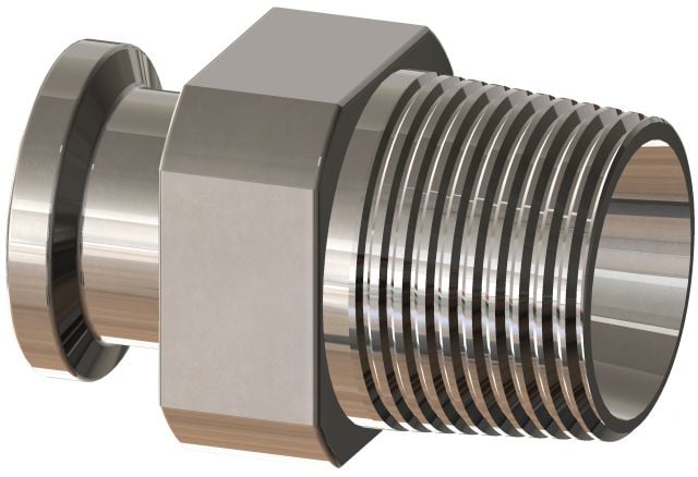 Clamp Adapter x Male NPT - T21MP - PL Finish SF1